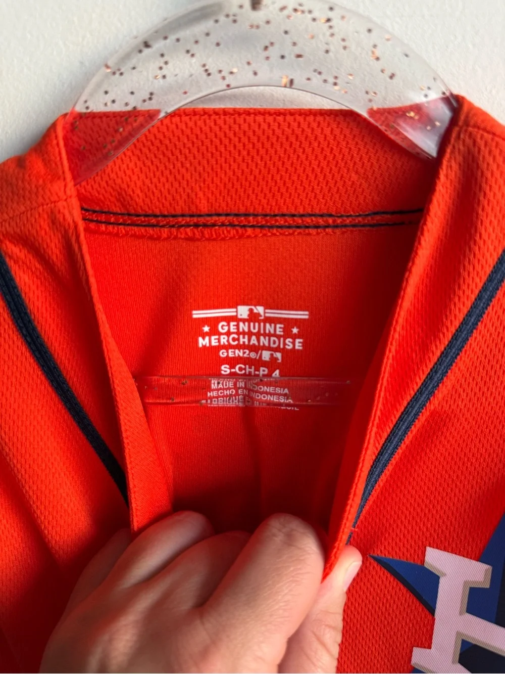 Genuine Merchandise Orange and Navy Girls' Baseball Jersey Dress